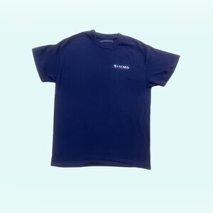 Simms Distressed Navy Blue T-Shirt - Boys Medium